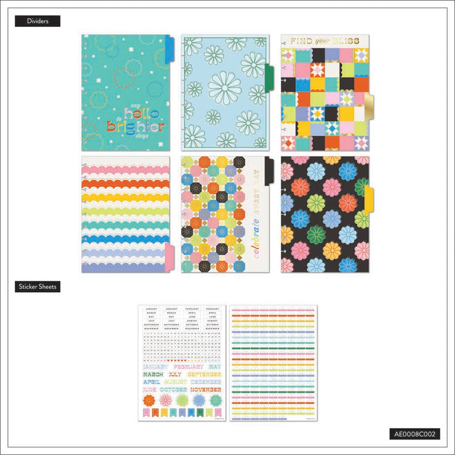 Happy Planner Happy Optimistic Outlines Classic Extension Pack - Undated Vertical 6-Months