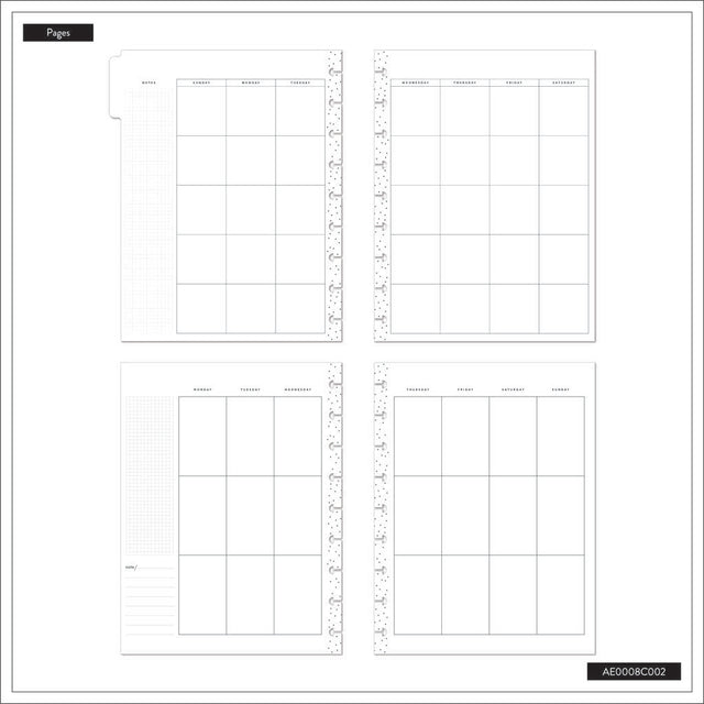Happy Planner Happy Optimistic Outlines Classic Extension Pack - Undated Vertical 6-Months