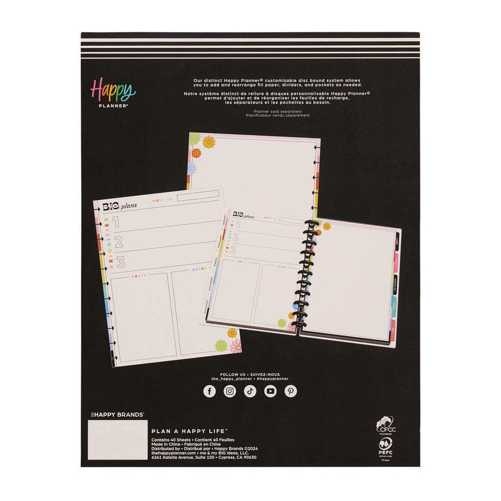 Happy Planner Optimistic Outlines Big Fill Paper - Dot Grid