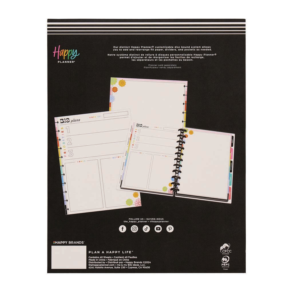 Happy Planner Optimistic Outlines Big Fill Paper - Dot Grid