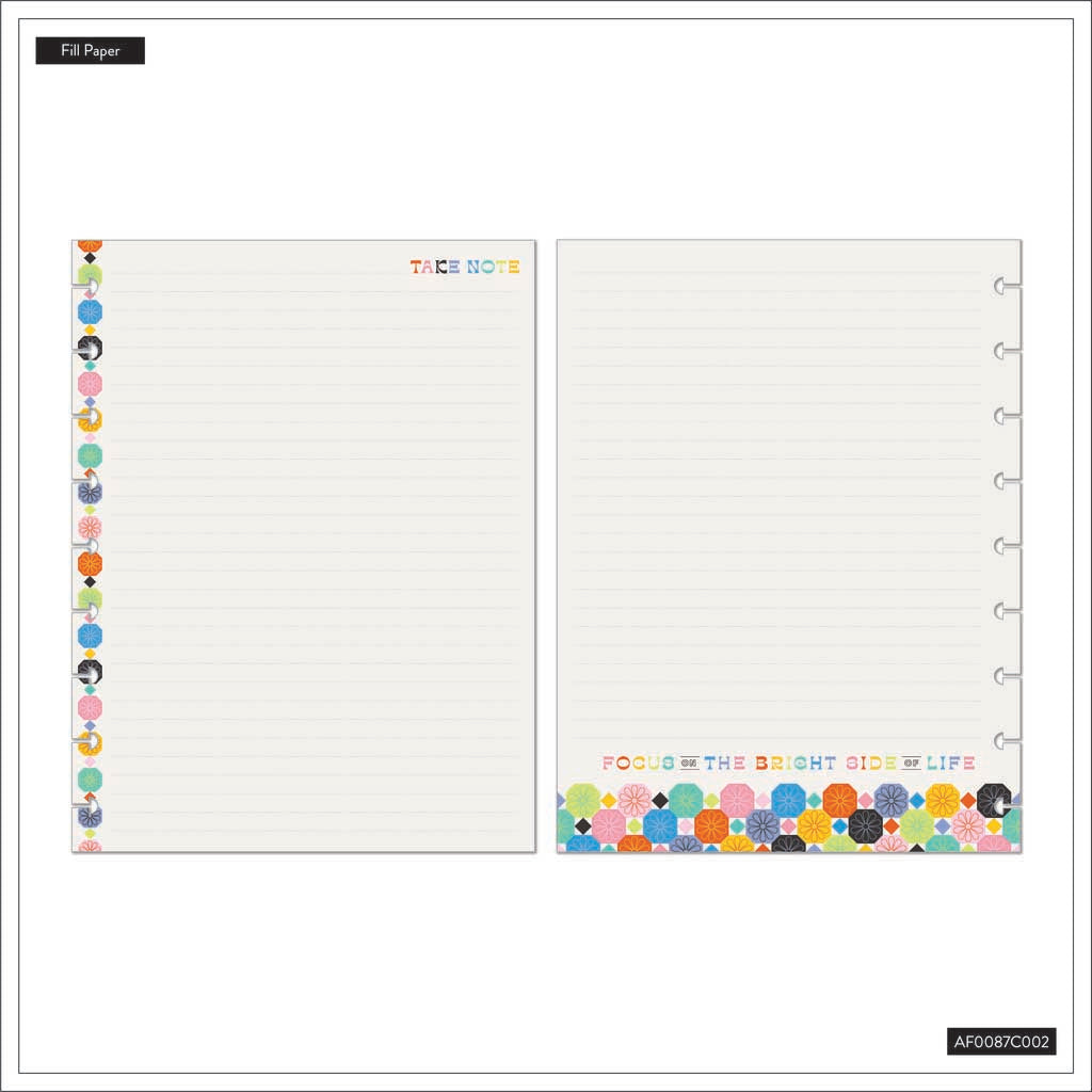Happy Planner Happy Optimistic Outlines Classic Fill Paper - Lined