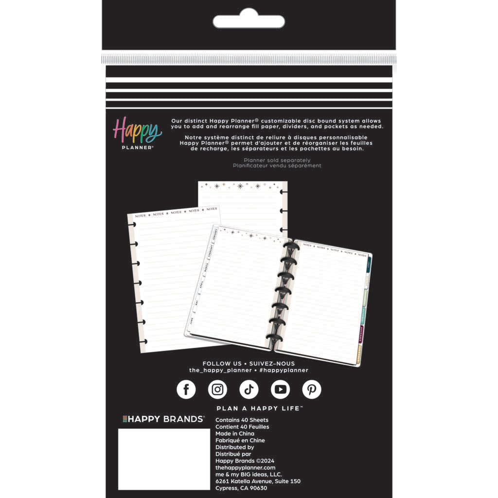 Happy Planner Modern Craft Mini Fill Paper - Lined