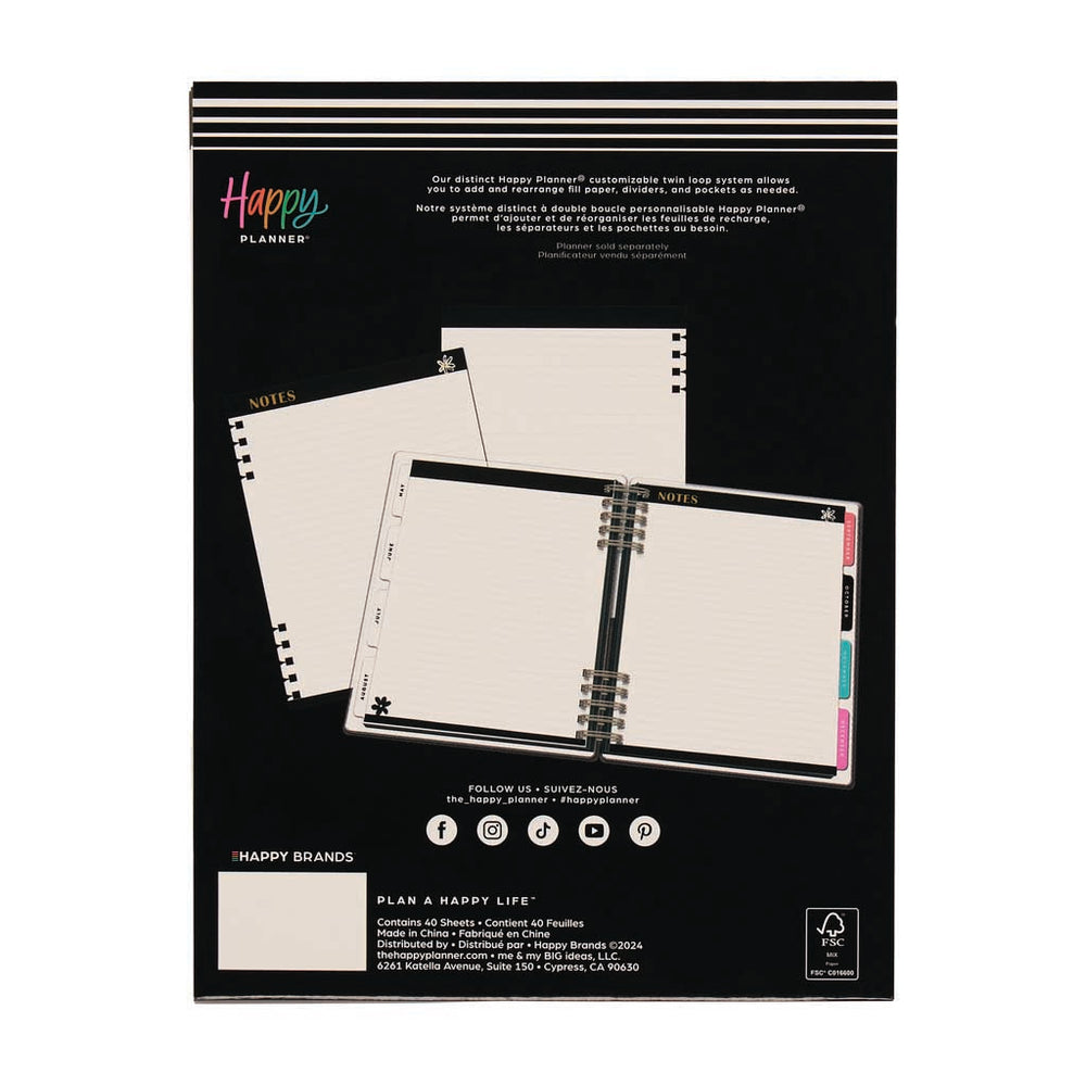 Happy Planner Mod Sketches Classic Fill Paper - Spiral Lined