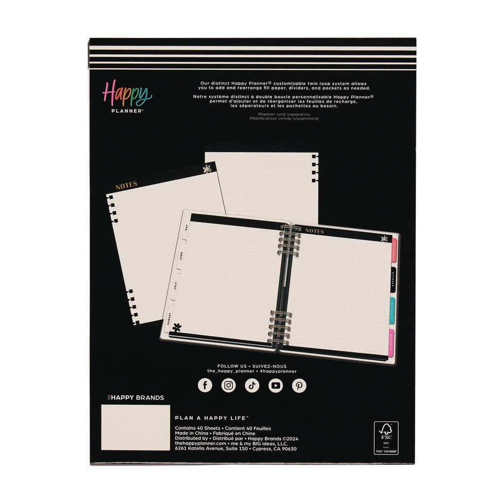 Happy Planner Mod Sketches Classic Fill Paper - Spiral Lined