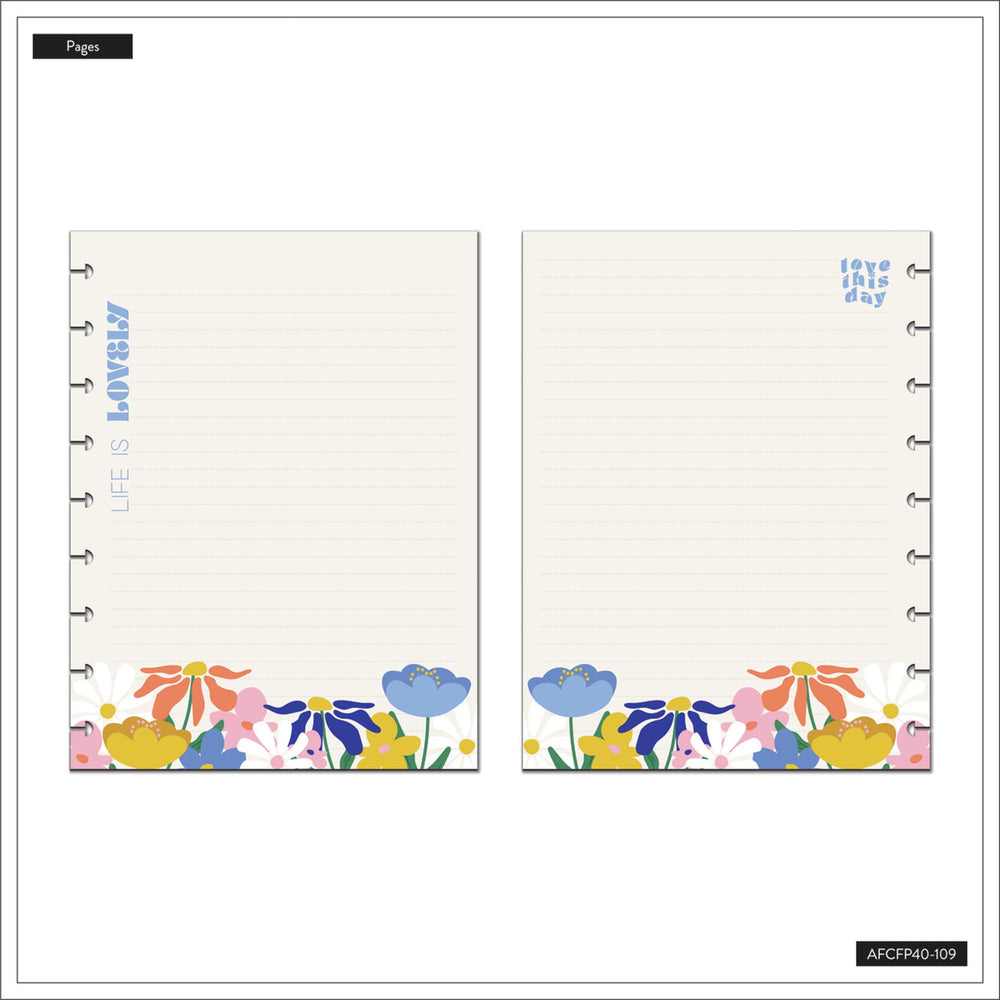 Happy Planner Fun Fleurs Fill Paper