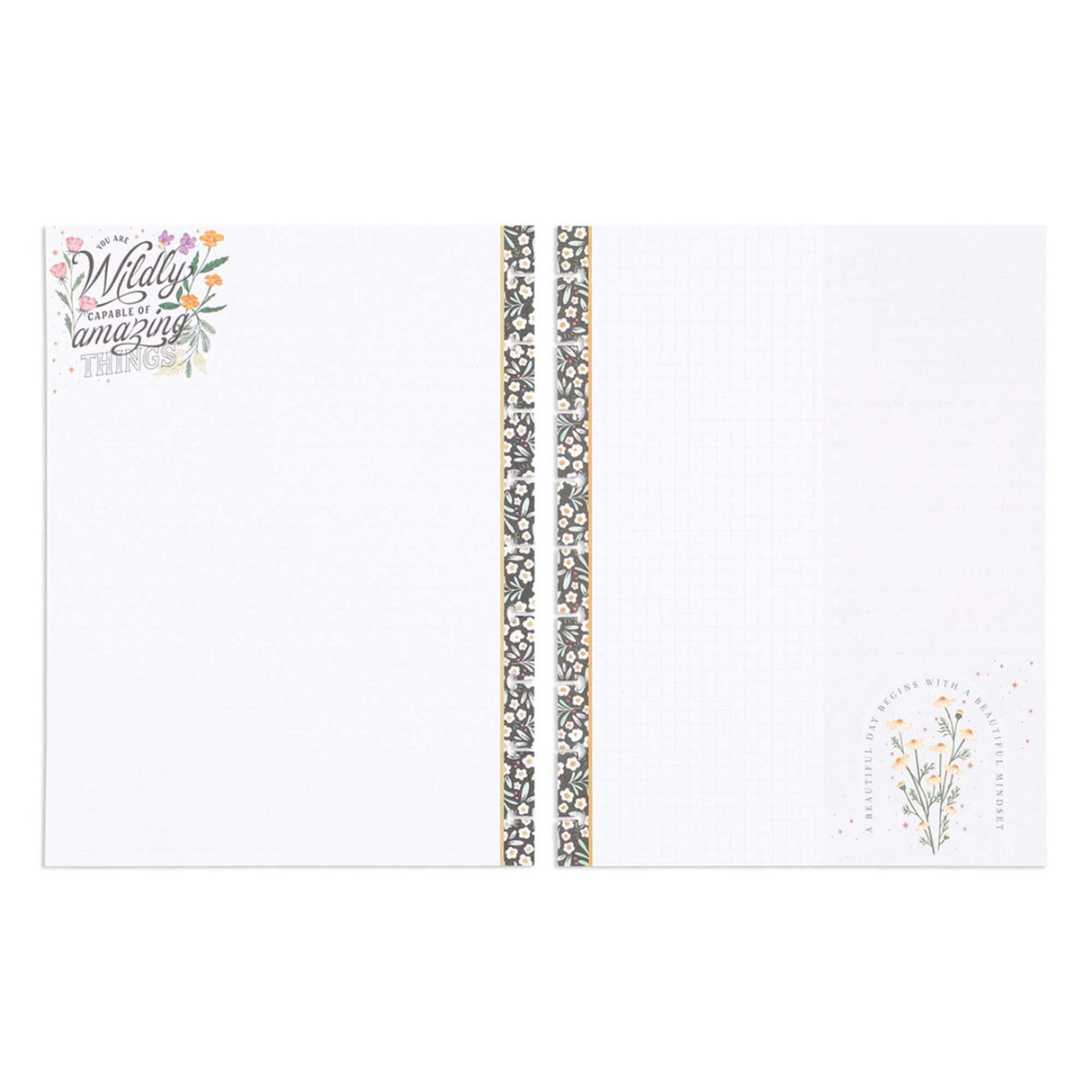 Happy Planner Moody Blooms CLASSIC Fill Paper - Lined + Grid