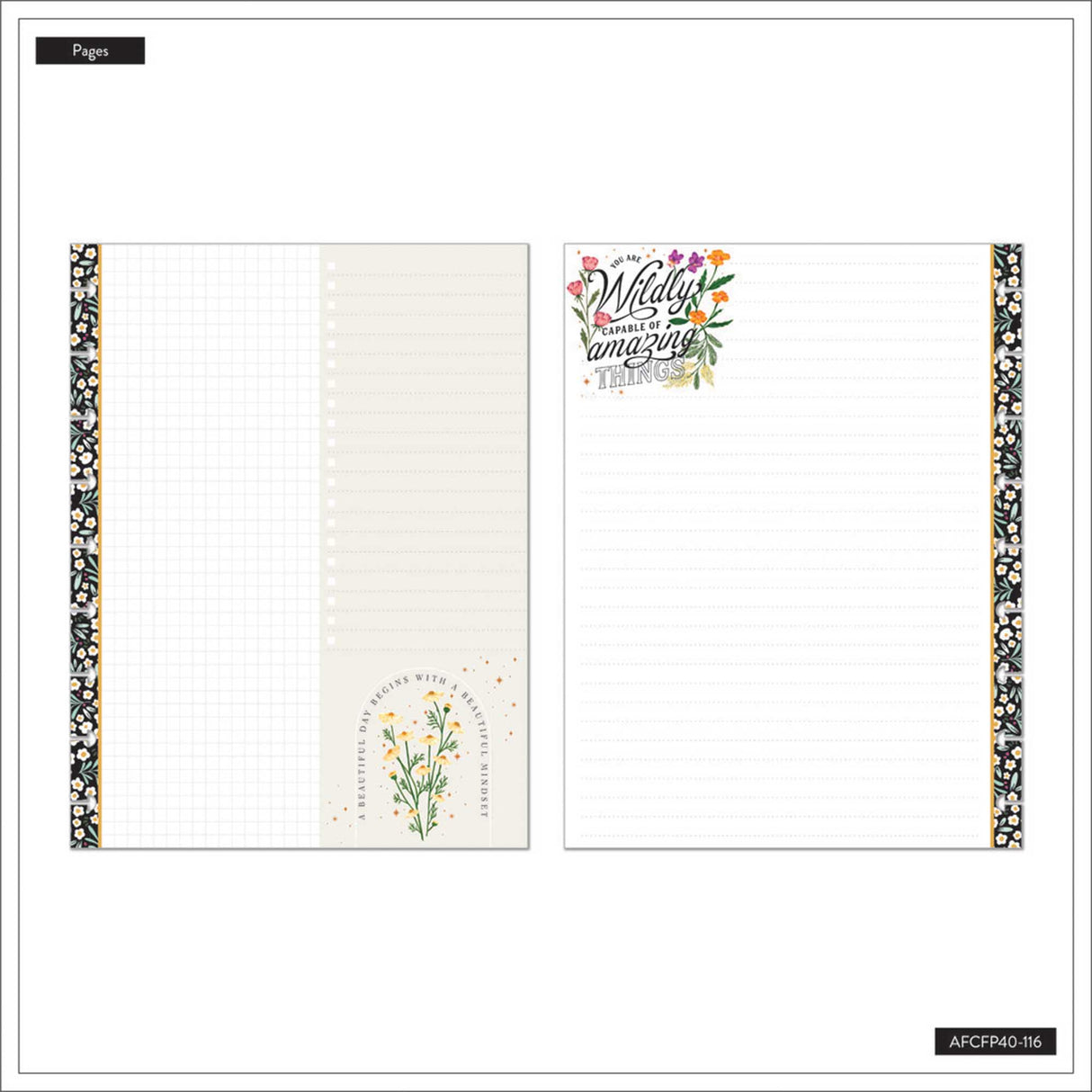 Happy Planner Moody Blooms CLASSIC Fill Paper
