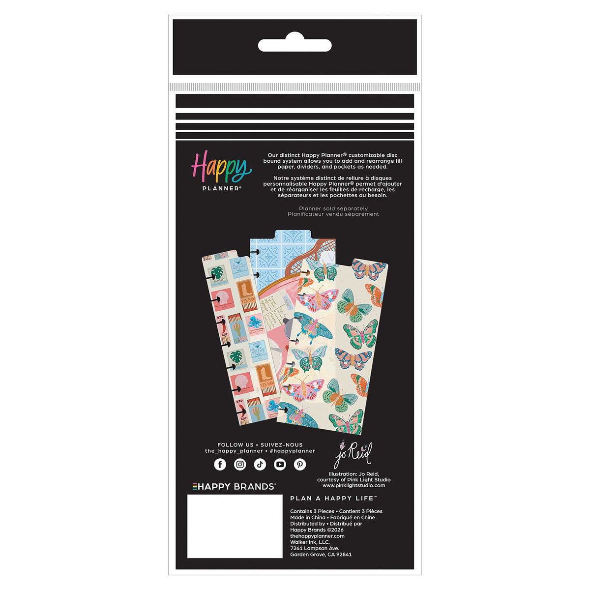 Happy Planner Life In Whimsy Mini Dashboard Pack back packaging