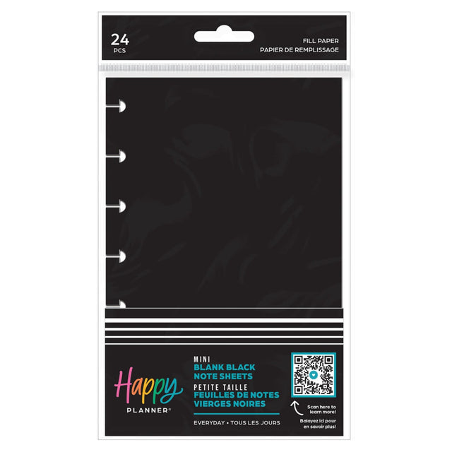 Happy Planner Black MINI Fill Paper