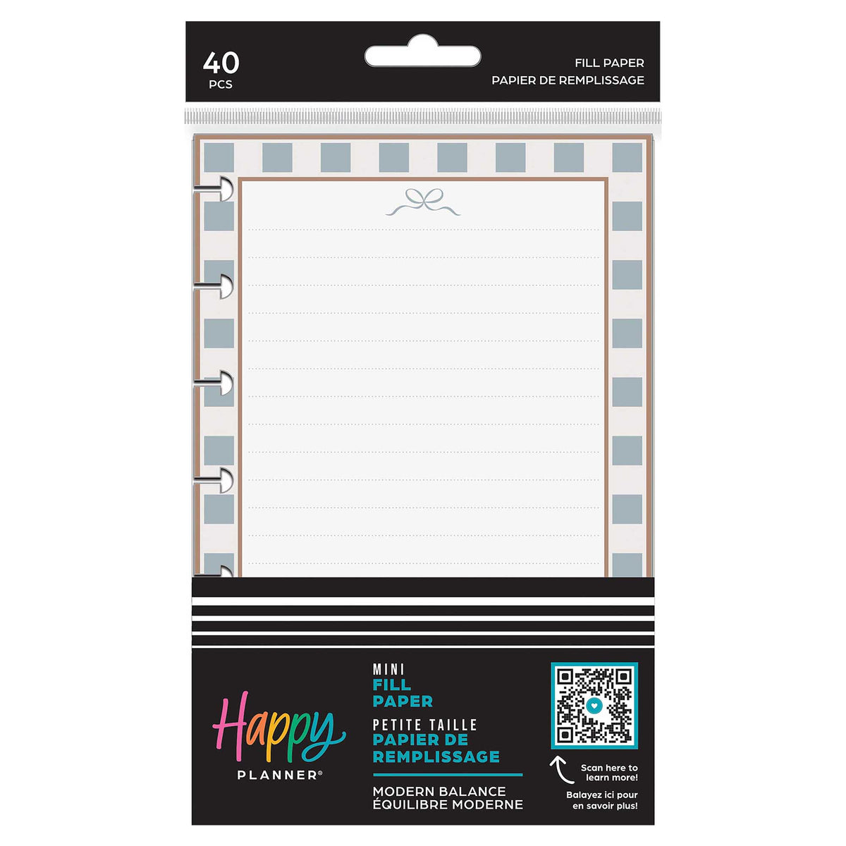 Happy Planner Modern Balance Mini dotted-lined filler paper