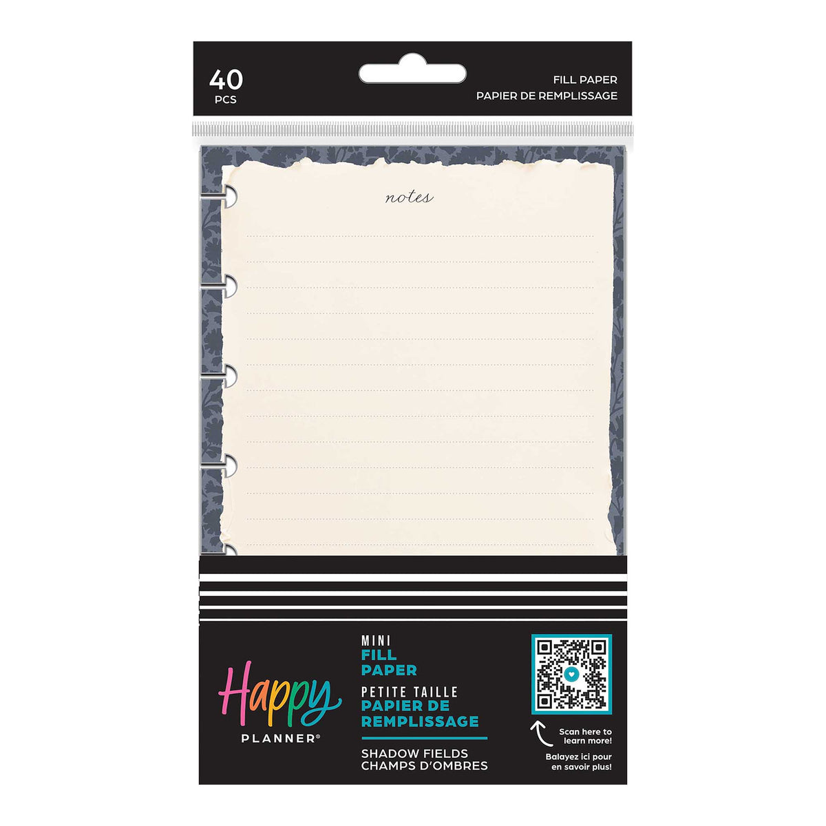 Happy Planner Shadow Fields Mini dotted-lined filler paper