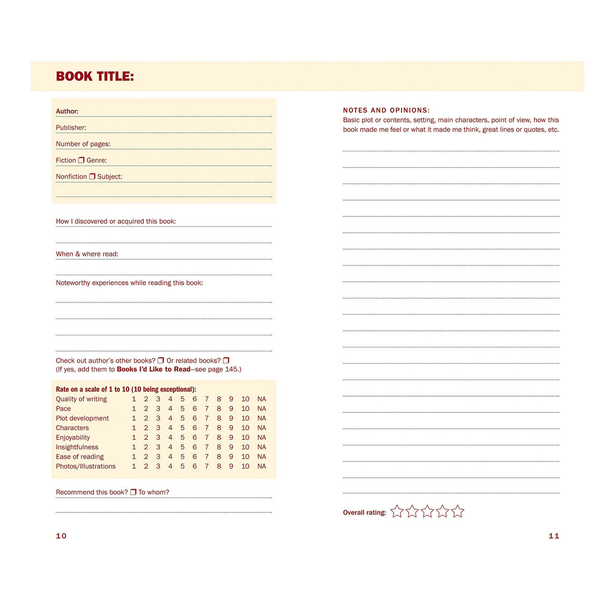 The Book Lover's Journal