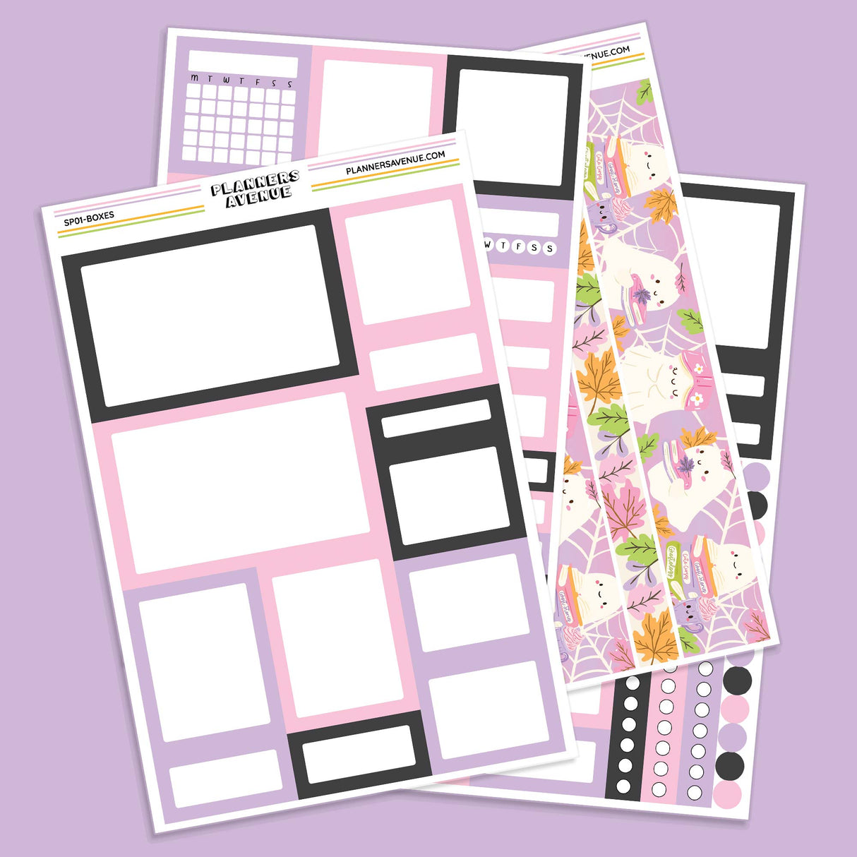 Halloween Bookish Ghosts Planner Box Stickers