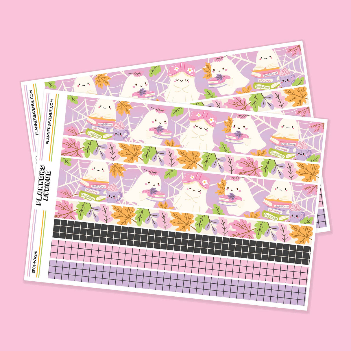 Halloween Bookish Ghost Washi Strip Stickers