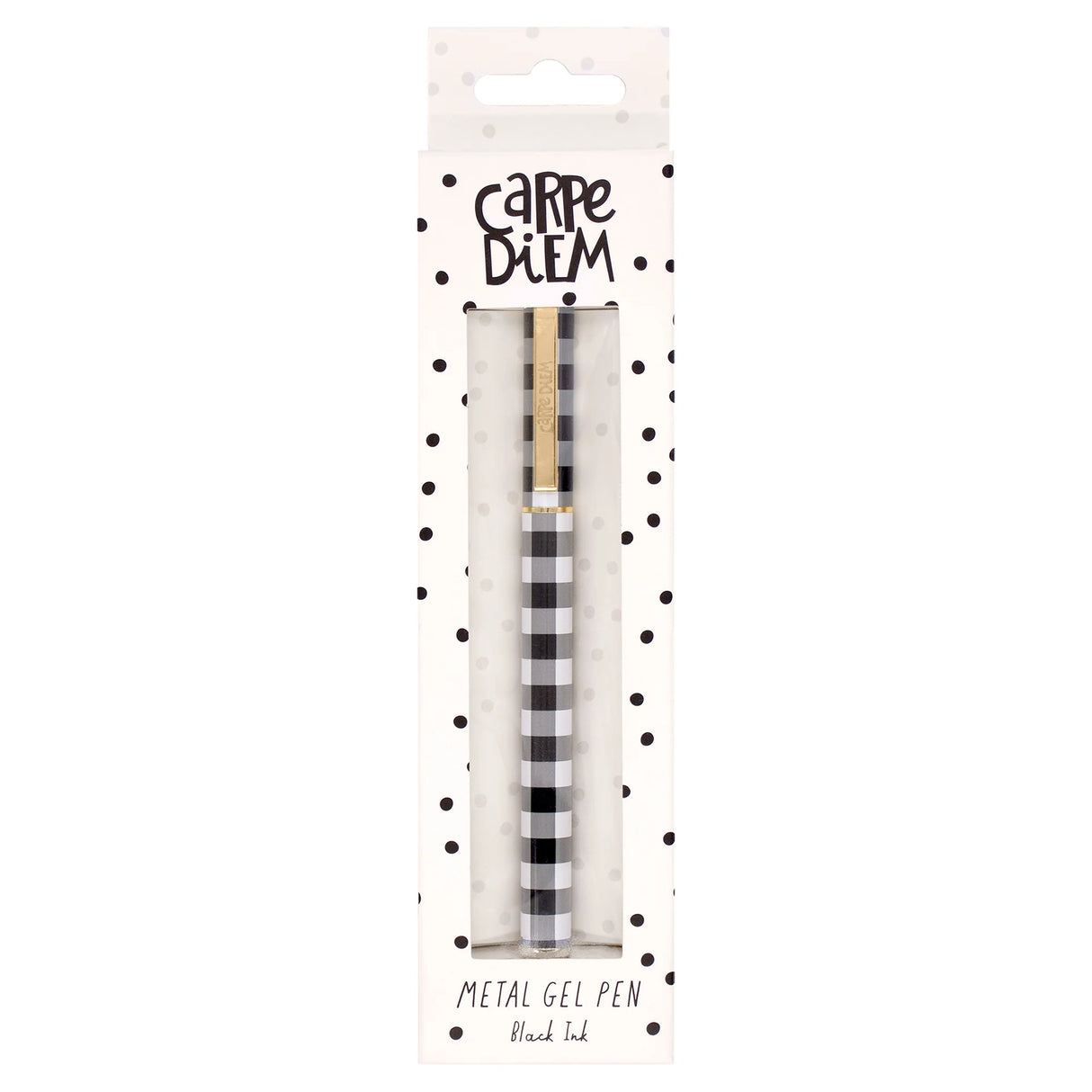 Carpe Diem Buffalo Check Metal Gel Pen