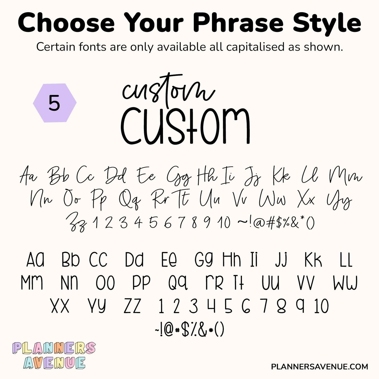 Foil Custom Script Word Planner Stickers | Phrase 2 Lines