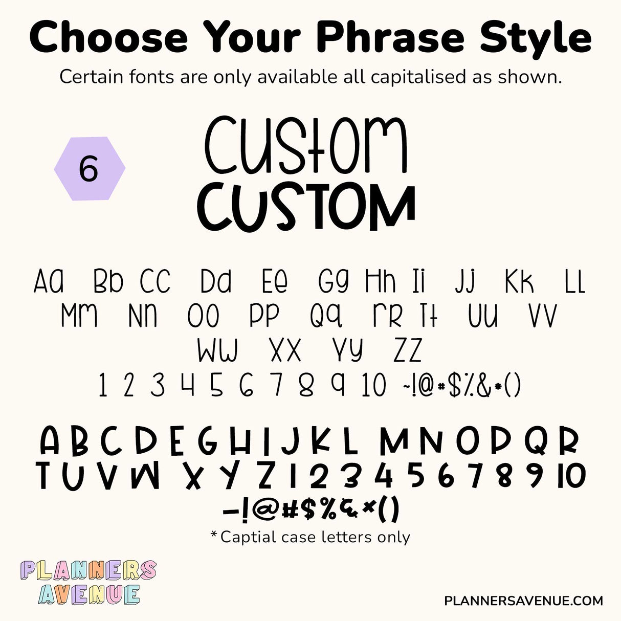 Foil Custom Script Word Planner Stickers | Phrase 2 Lines