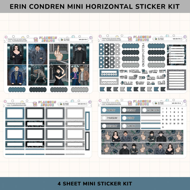 Macabre Manor Horizontal Weekly Sticker Kit