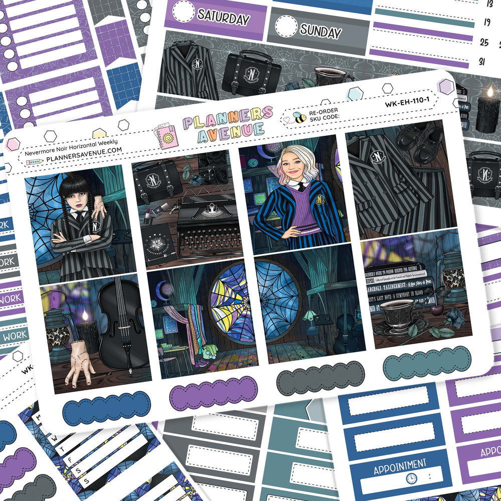 Nevermore Horizontal Weekly Sticker Kit