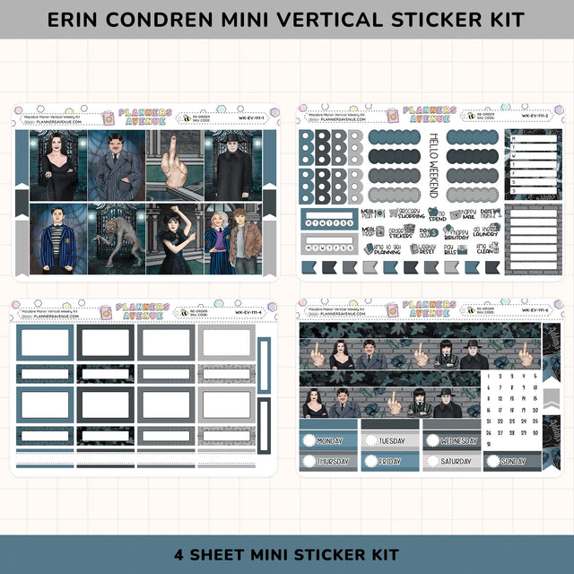 Macabre Manor Vertical Weekly Sticker Kit