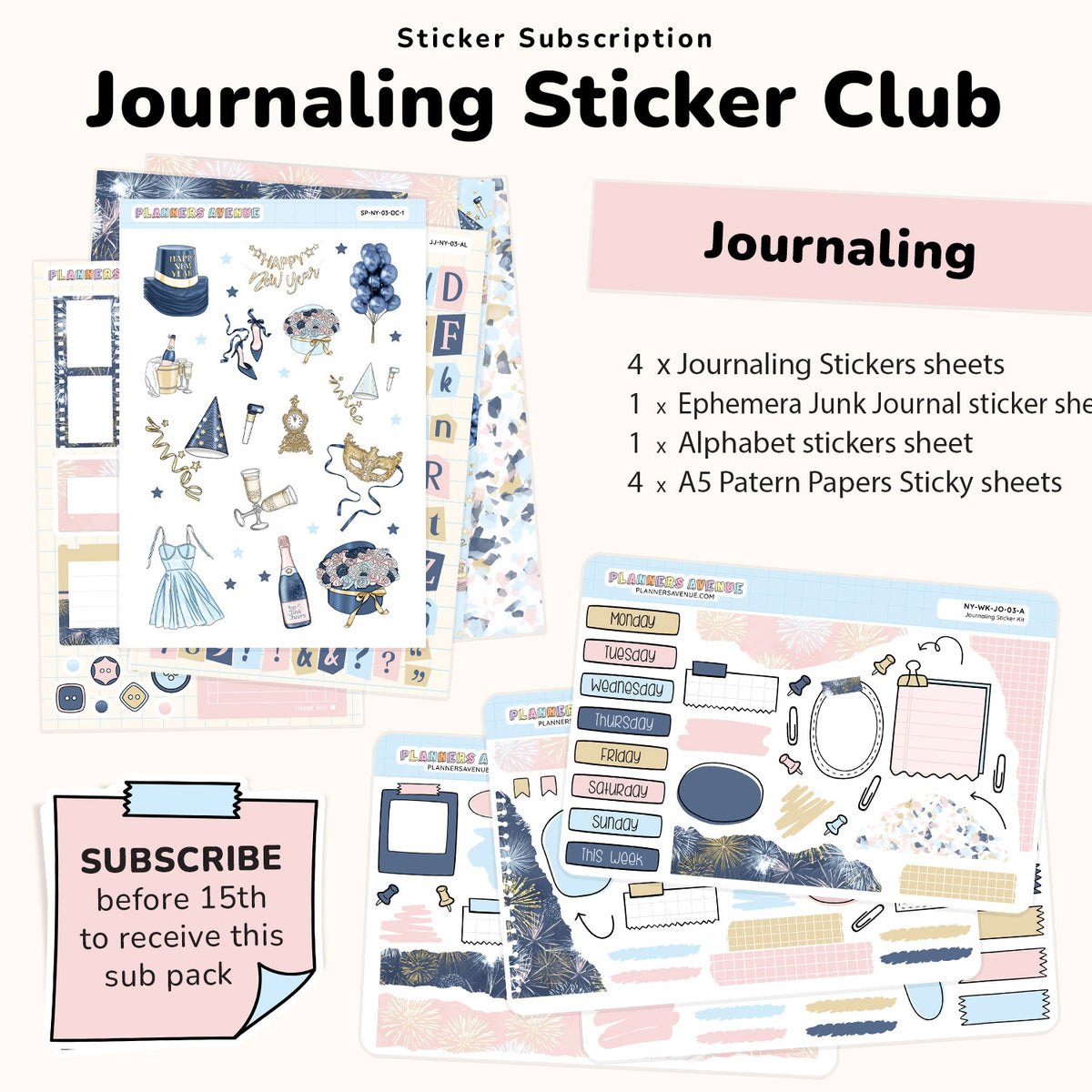 Creative Journaling Sticker Subscription