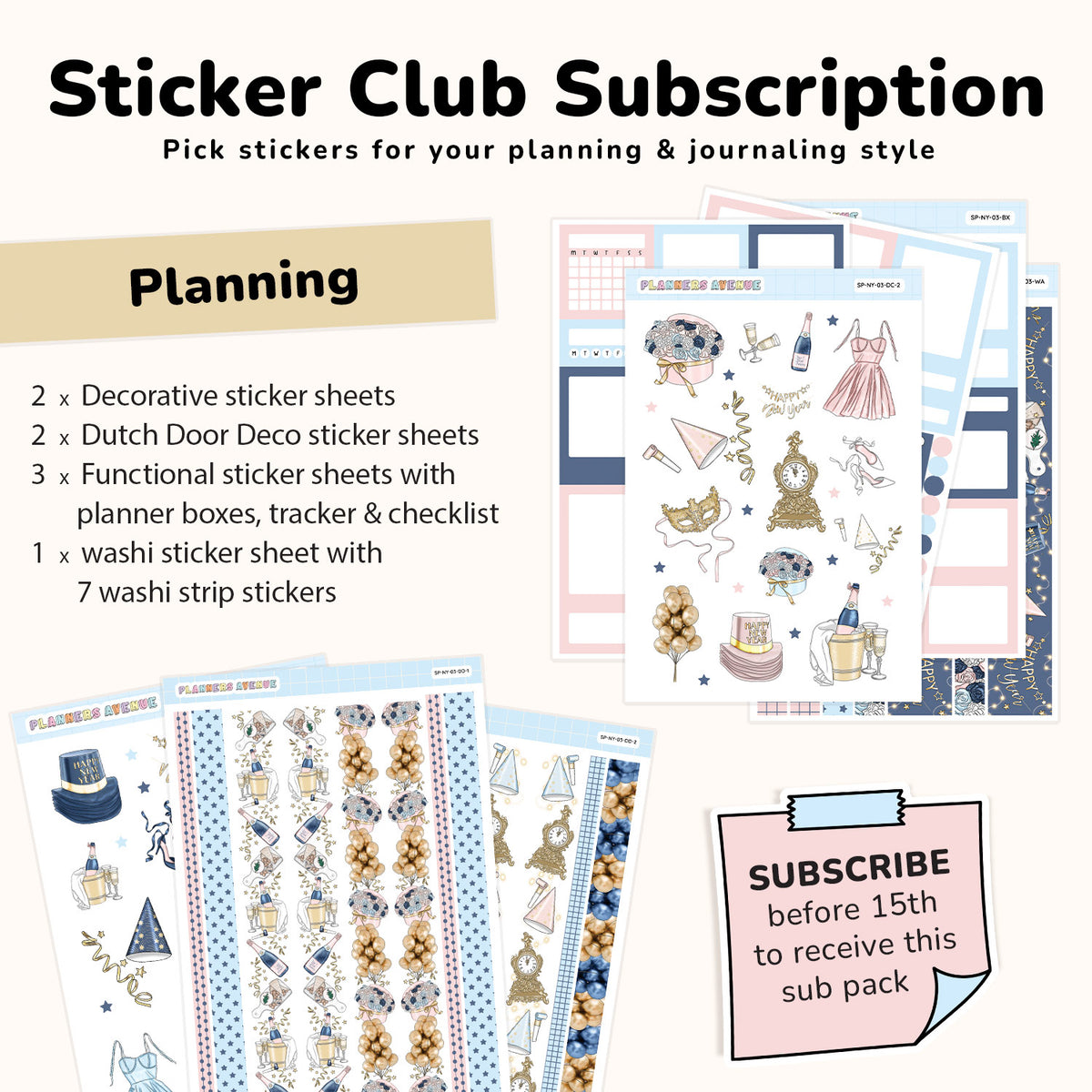 Planning Sticker Subscription