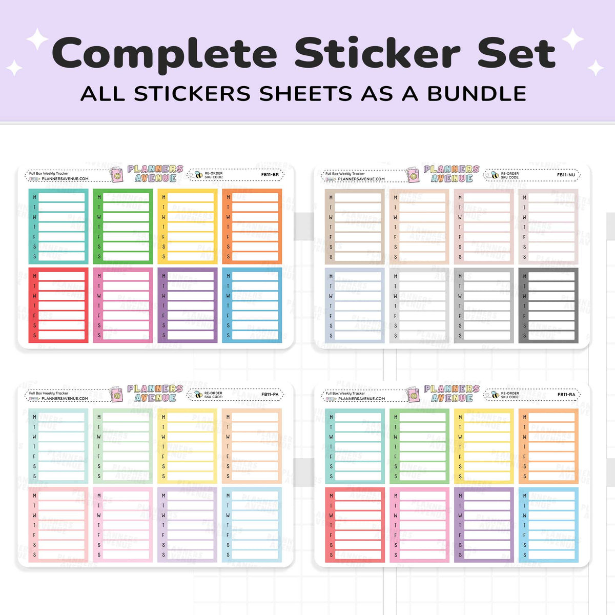 Weekly Tracker Planner Stickers