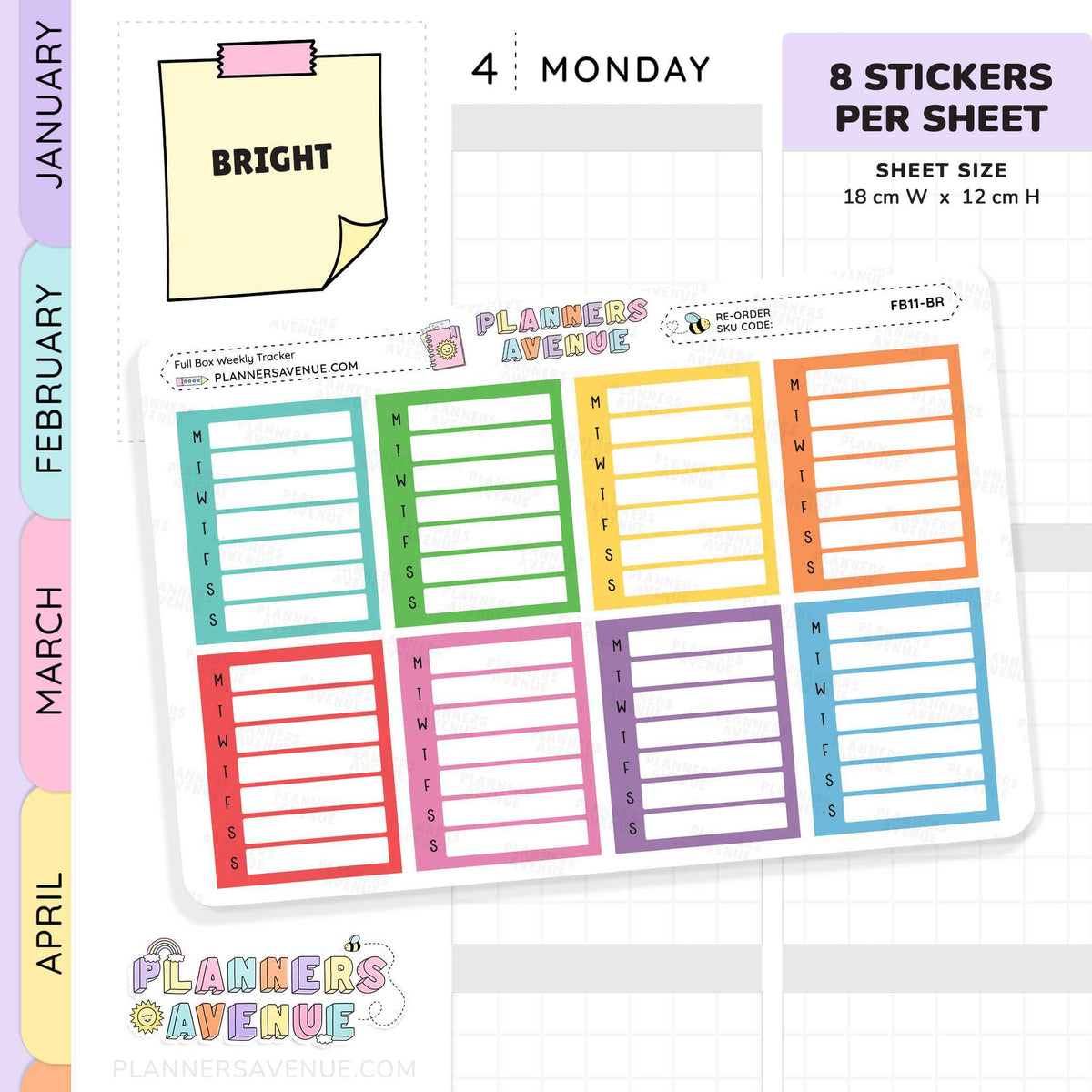 Weekly Tracker Planner Stickers