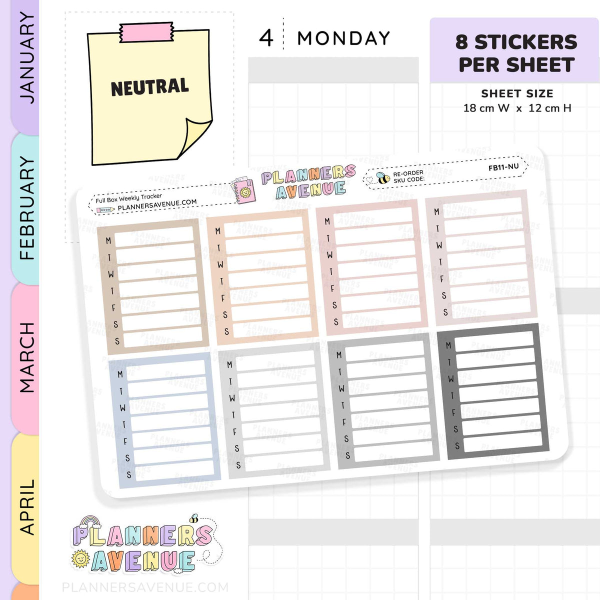 Weekly Tracker Planner Stickers
