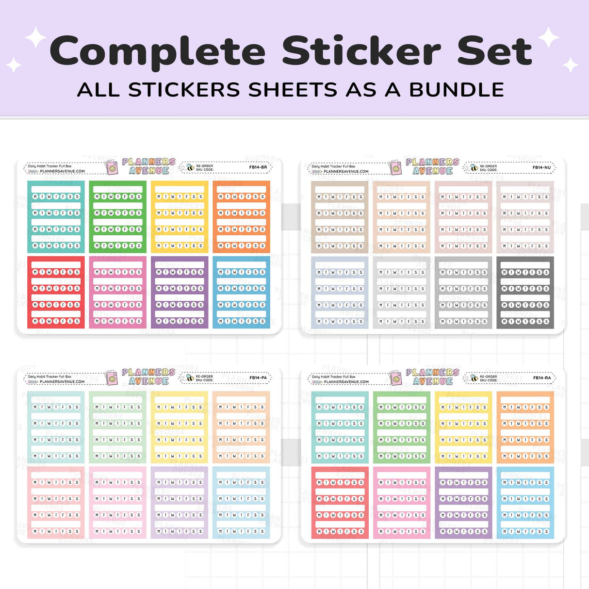 Weekly Habit Tracker Stickers
