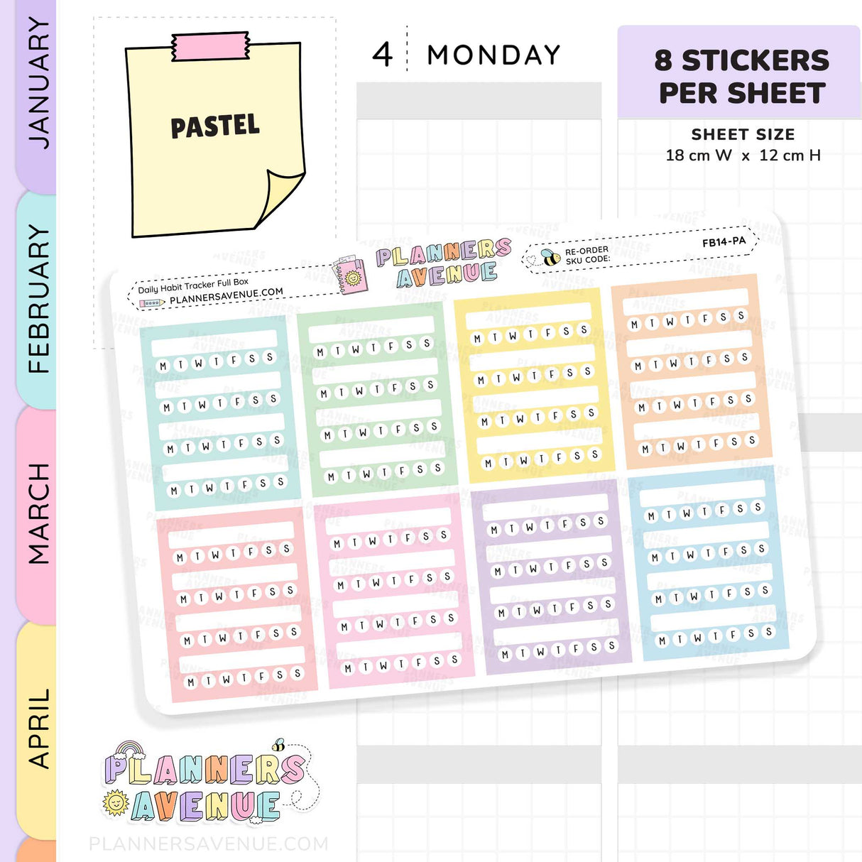Weekly Habit Tracker Stickers