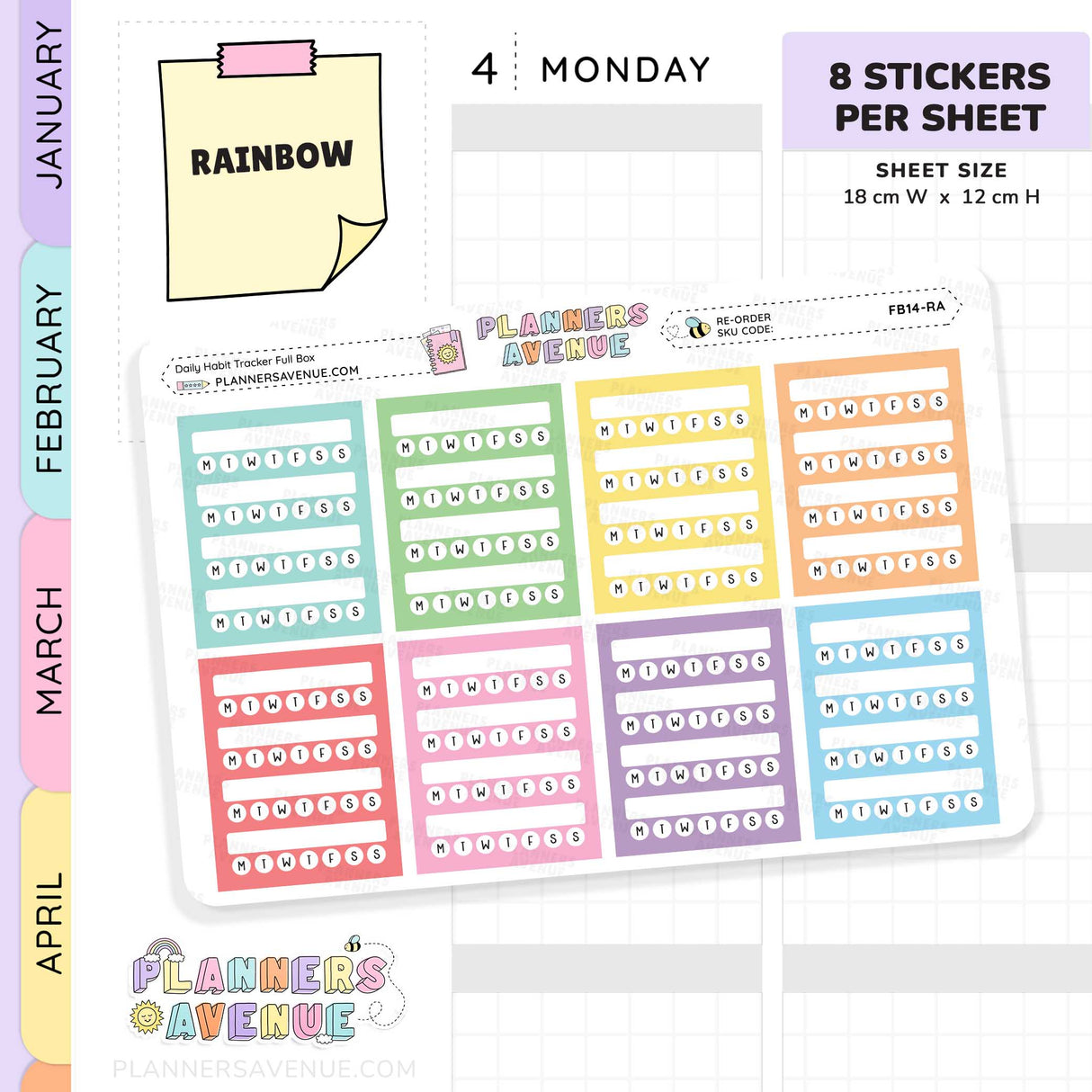 Weekly Habit Tracker Stickers