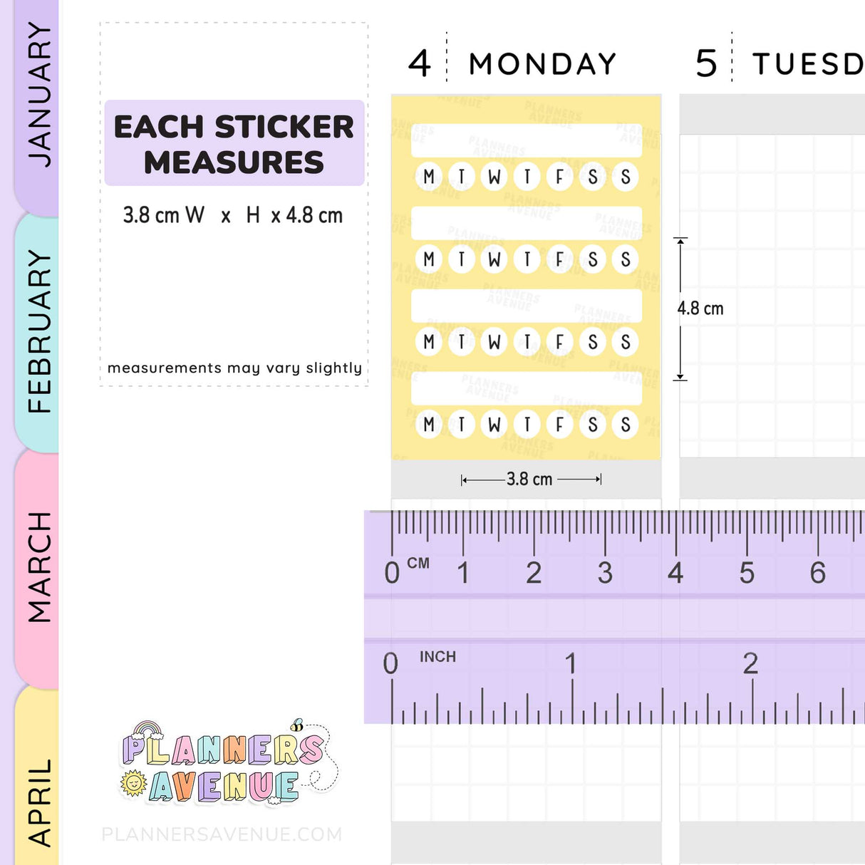 Weekly Habit Tracker Stickers