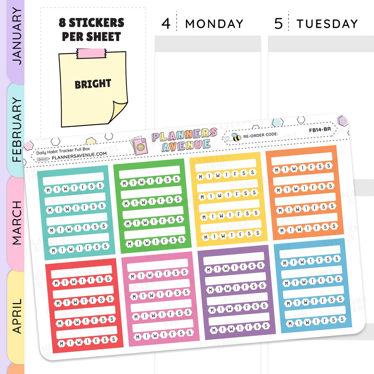 Weekly Habit Tracker Stickers