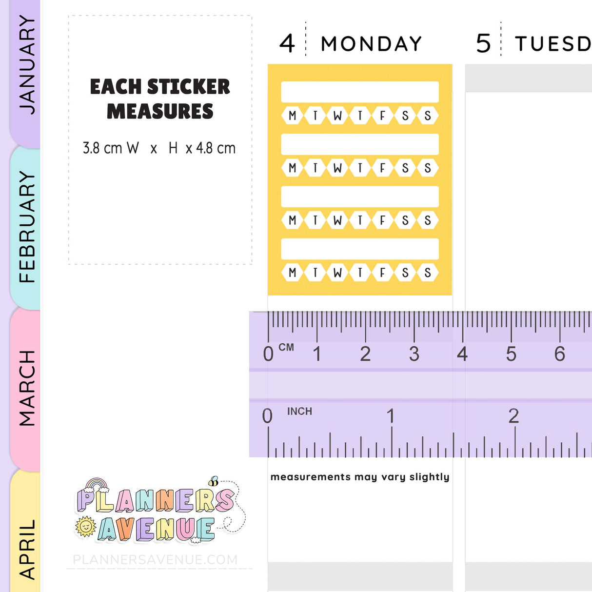 Weekly Habit Tracker Stickers