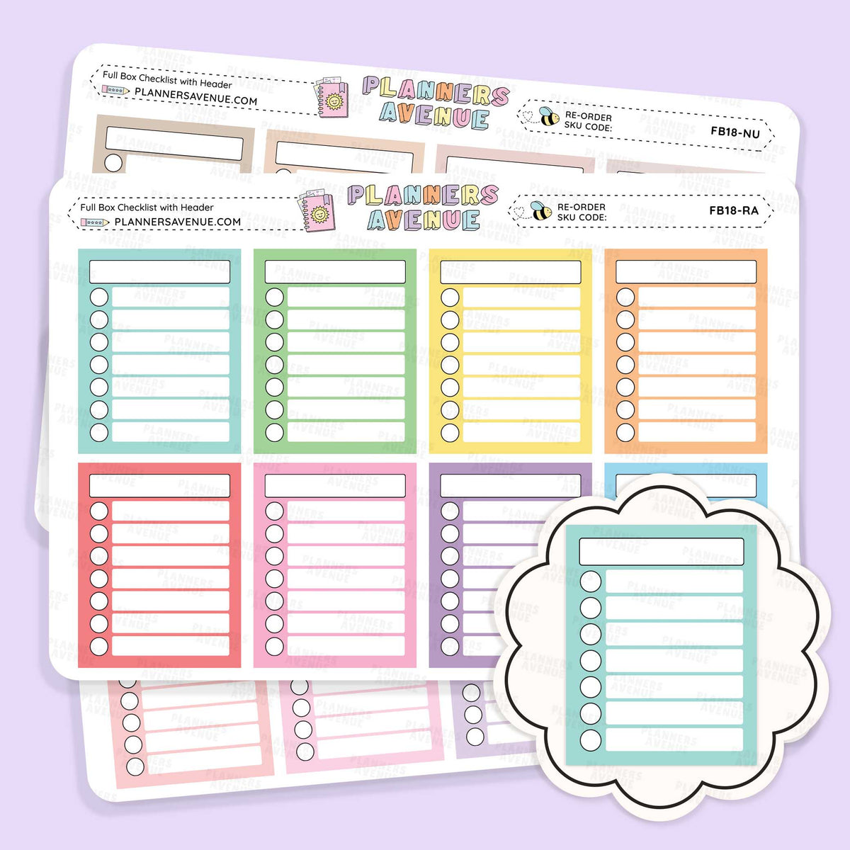 Full Box Checklist With Header Stickers
