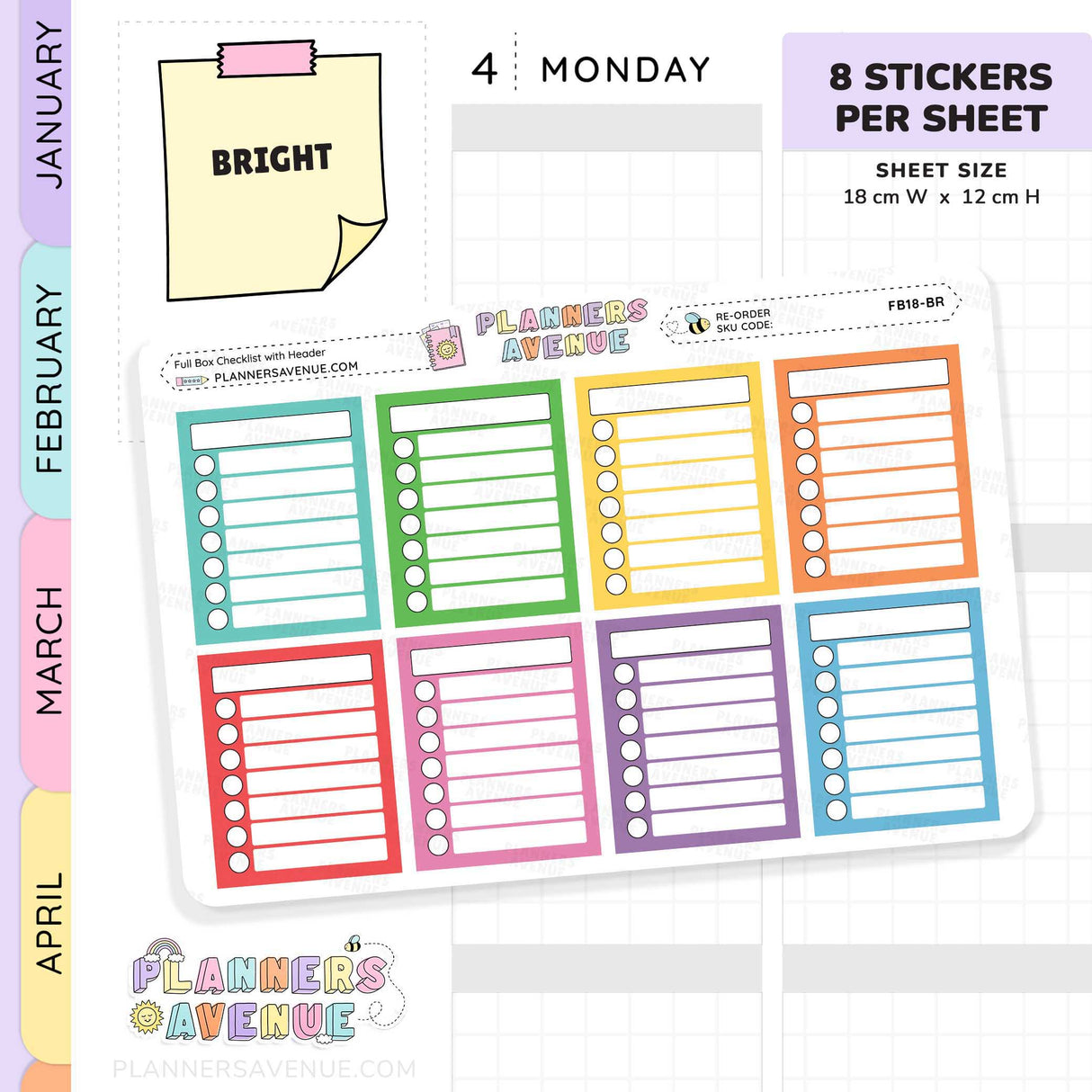 Full Box Checklist With Header Stickers