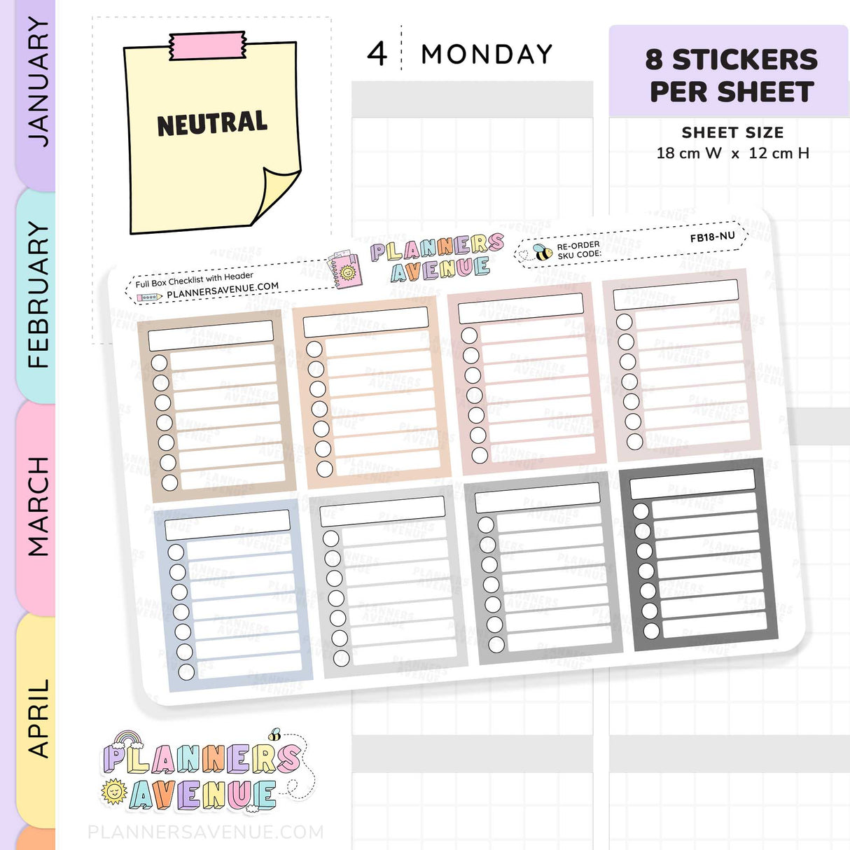 Full Box Checklist With Header Stickers