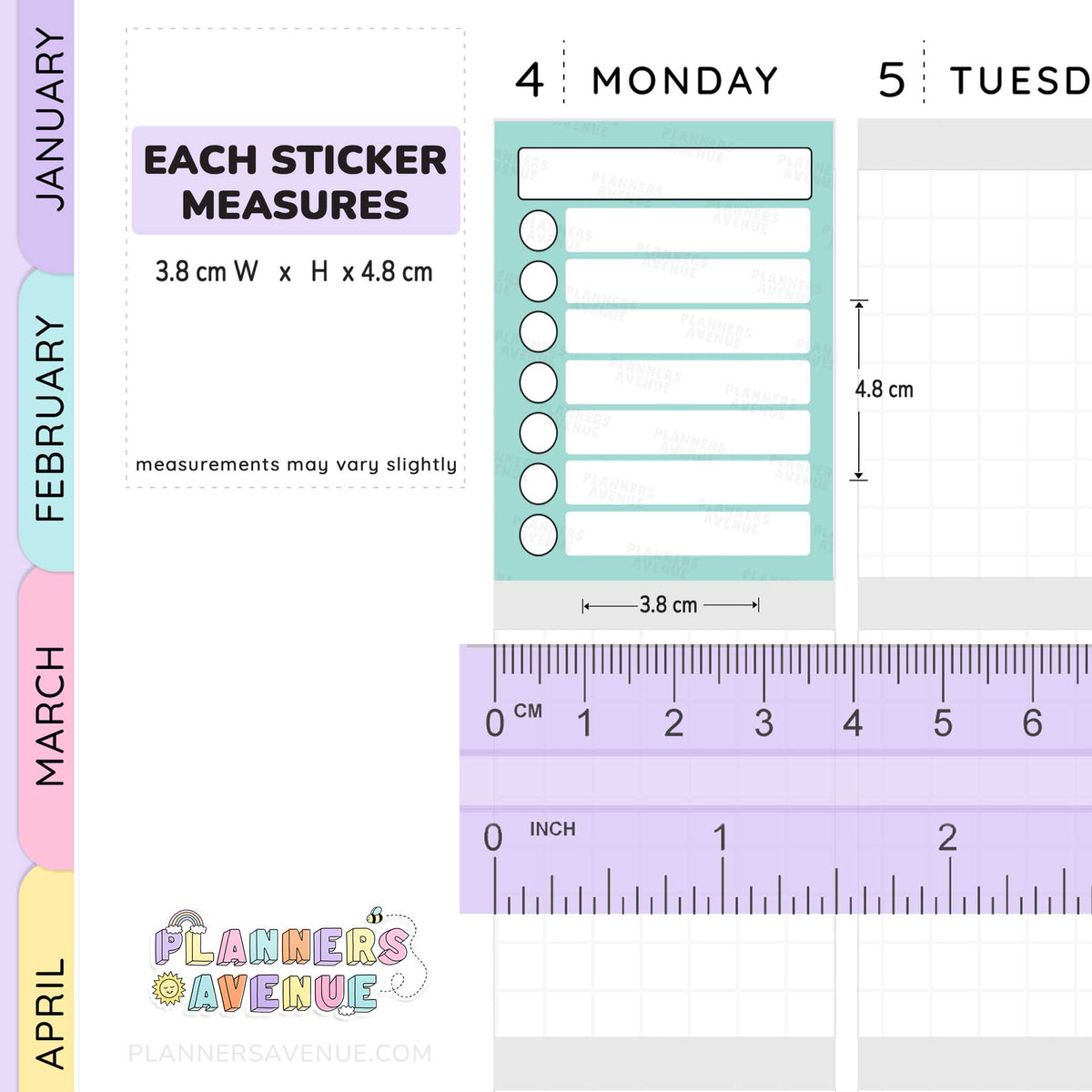 Full Box Checklist With Header Stickers