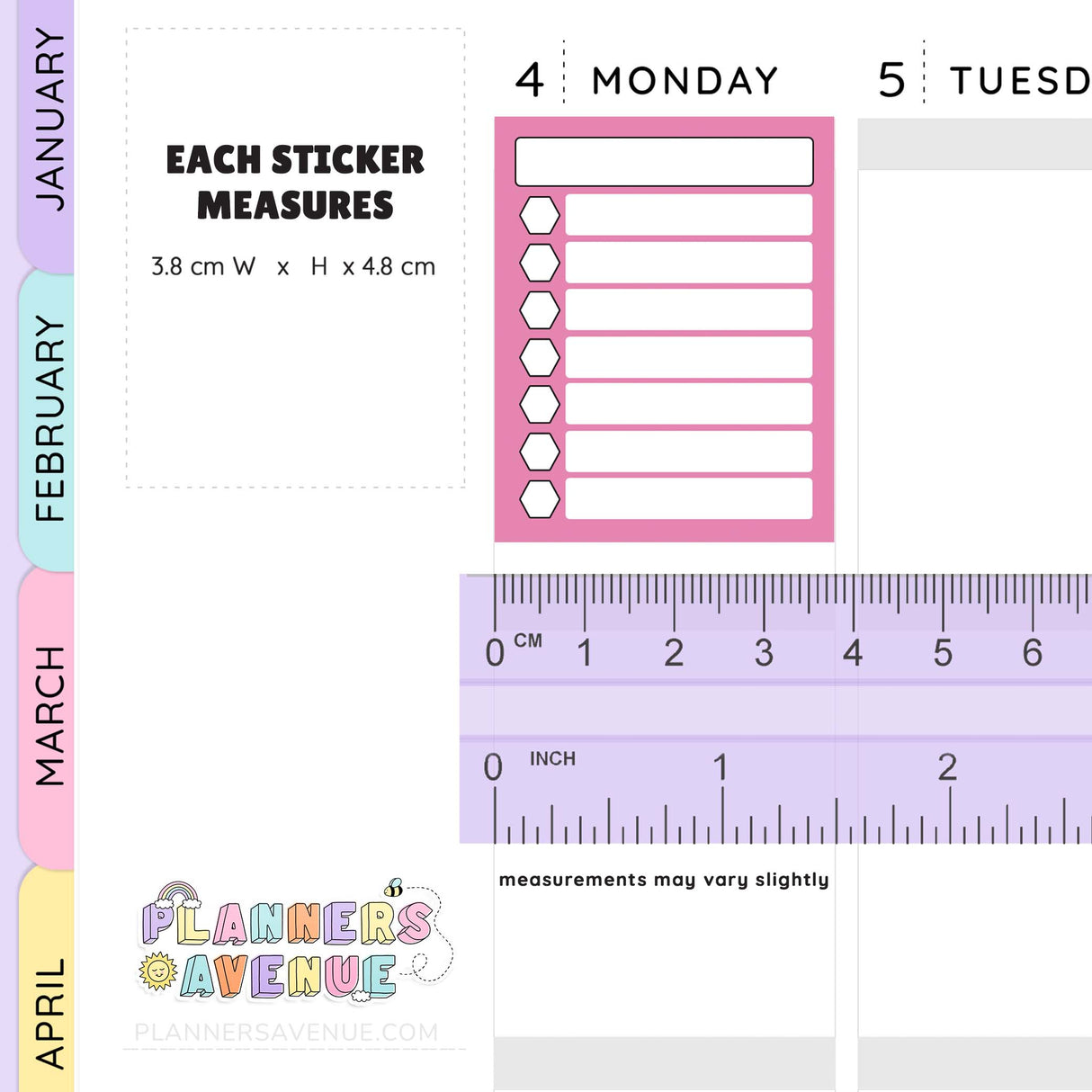 Full Box Checklist With Header Stickers