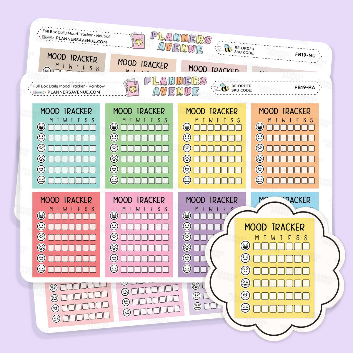 Daily Mood Tracker Stickers
