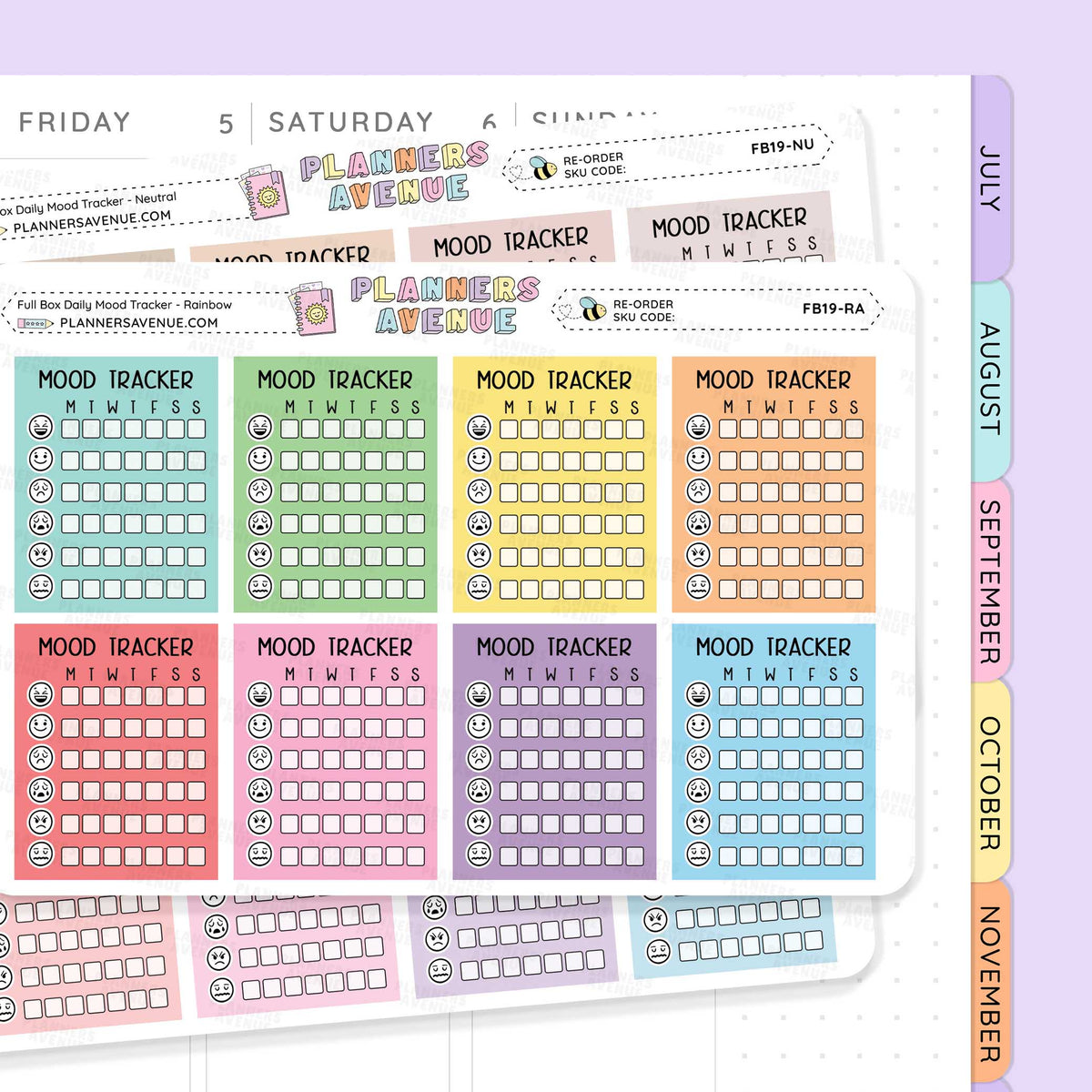 Daily Mood Tracker Stickers