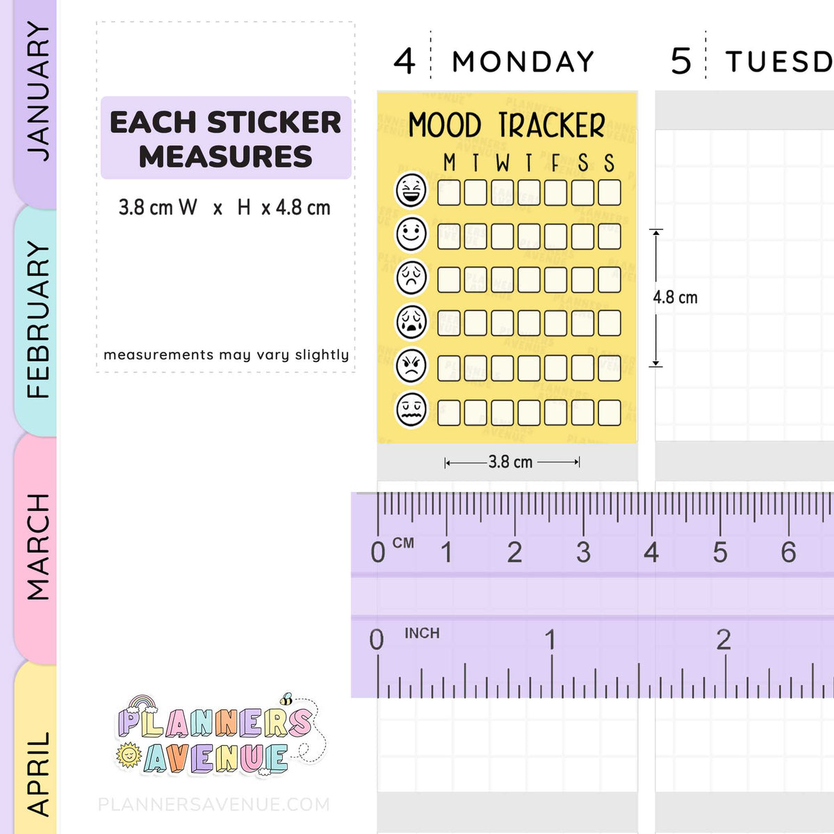 Daily Mood Tracker Stickers