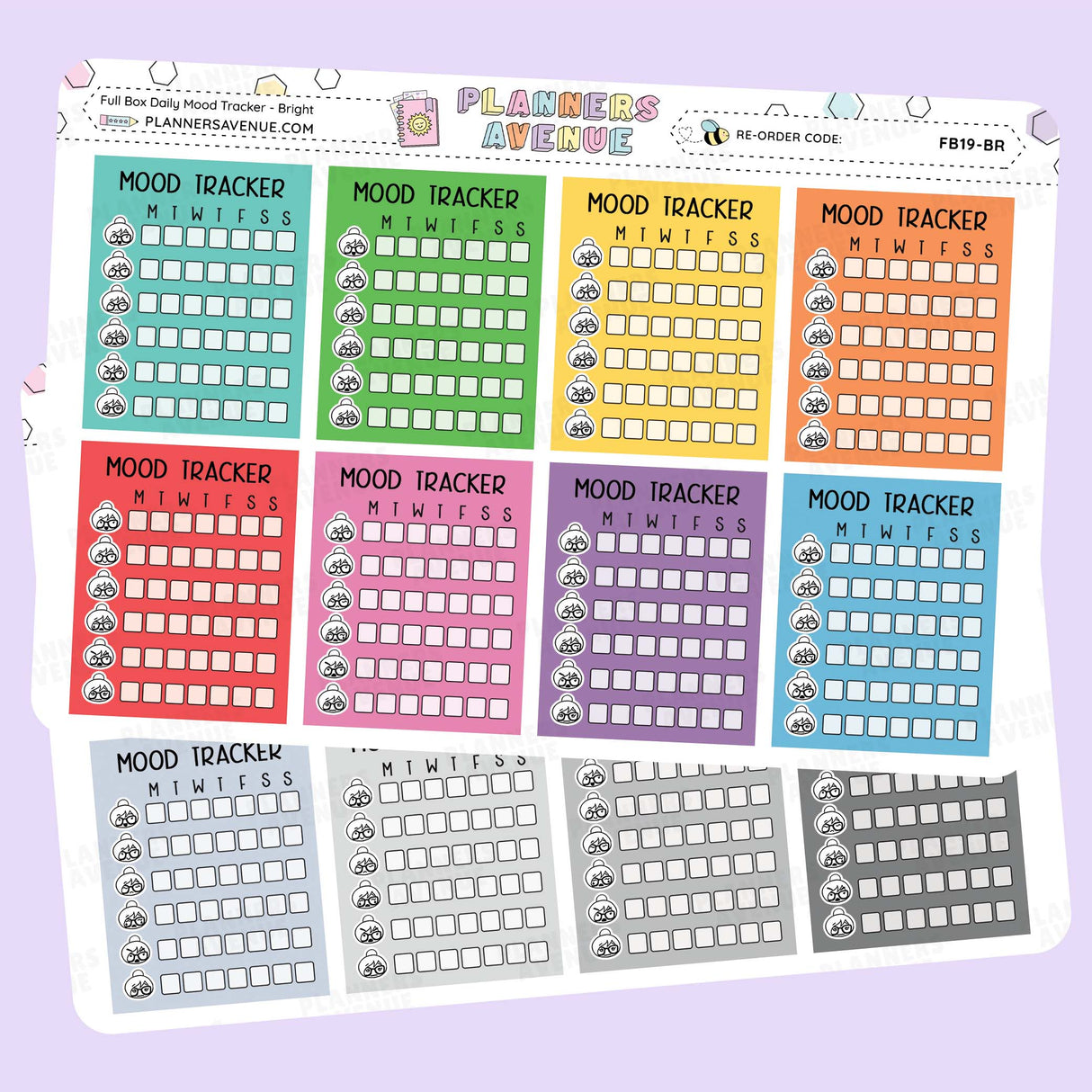 Full Box Daily Mood Tracker Stickers