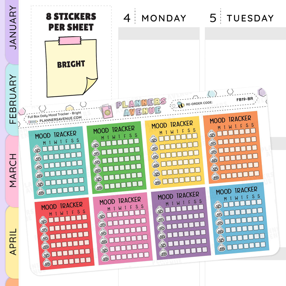Daily Mood Tracker Stickers