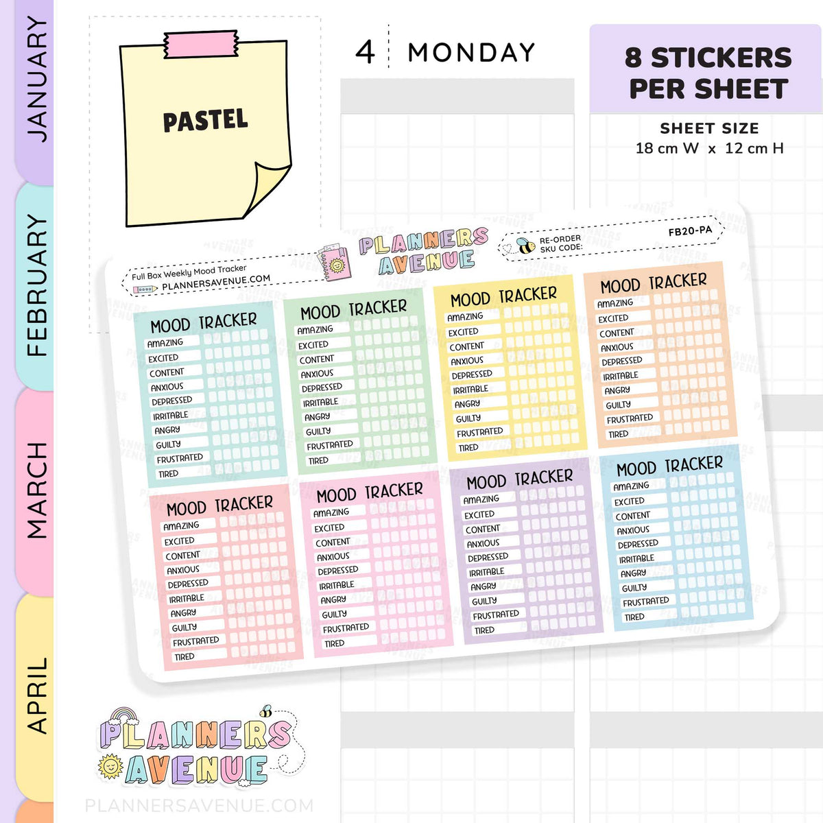Weekly Mood Tracker Stickers