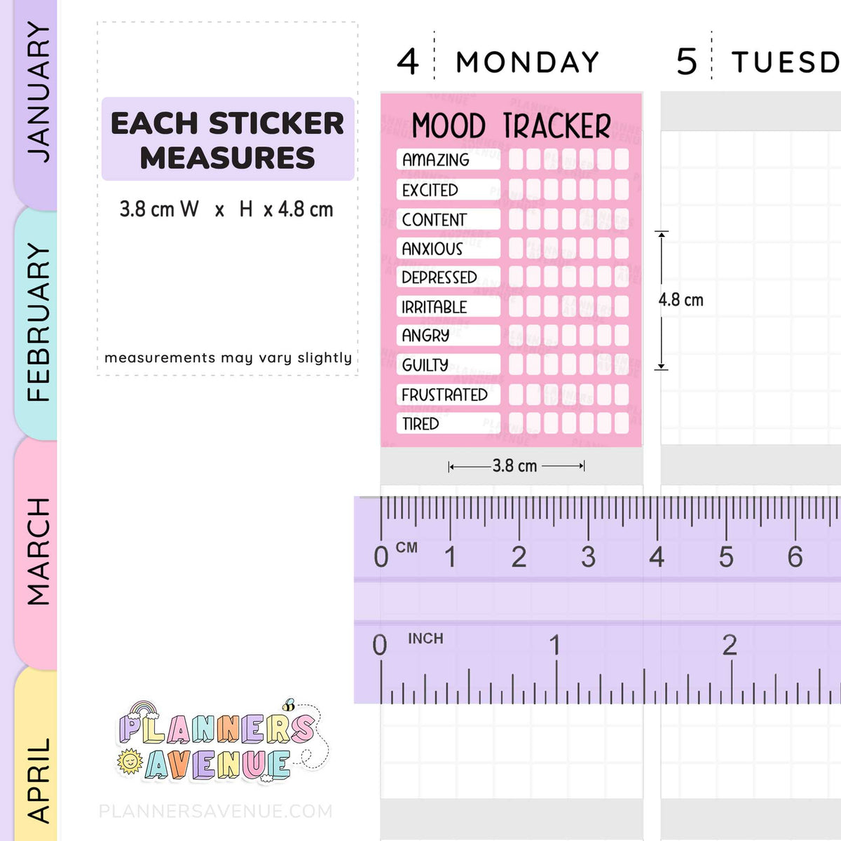Weekly Mood Tracker Stickers