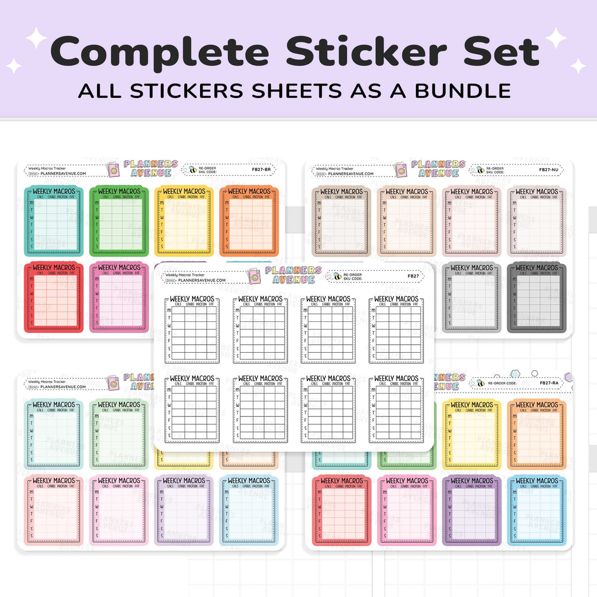 Weekly Macros Tracker Stickers