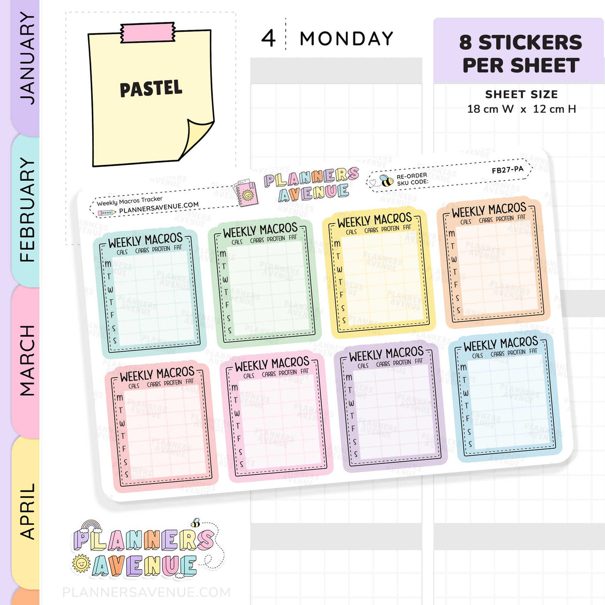 Weekly Macros Tracker Stickers