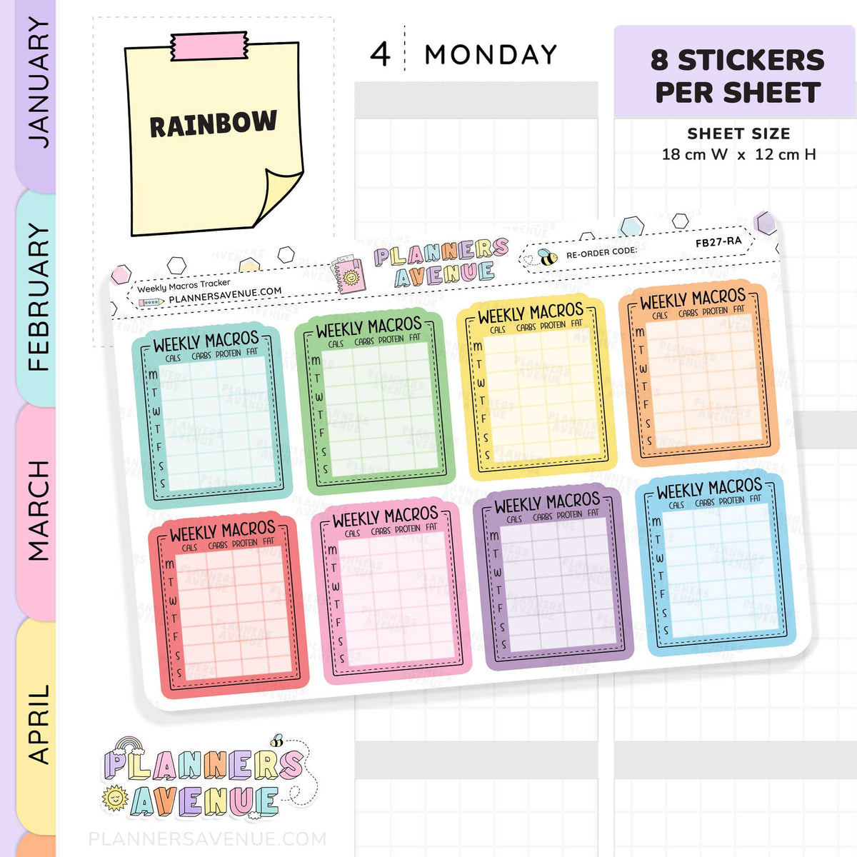 Weekly Macros Tracker Stickers